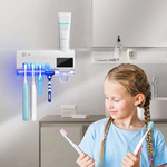 Soporte Esterilizador Cepillos UV + Dispensador Pasta