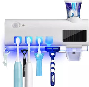 Soporte Esterilizador Cepillos UV + Dispensador Pasta